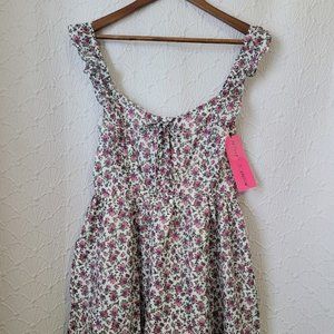 NWT BETSEY JOHNSON FLORAL MINI DRESS SZ 8